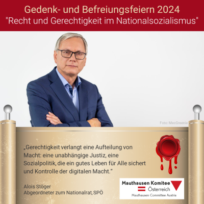 Virtuelles Gedenken Statement Alois Stöger, Abgeordneter zum Nationalrat, SPÖ