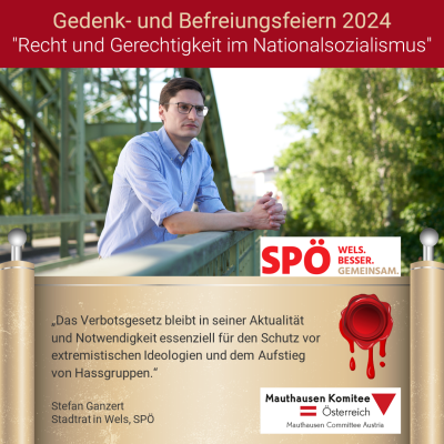 Virtuelles Gedenken Statement Stefan Ganzert, Stadtrat in Wels, SPÖ