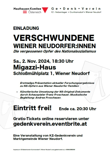 Dissapeared Wiener Neudorf residents