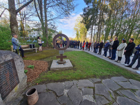 Liberation ceremony at the site of the former Lenzing Satellite Camp