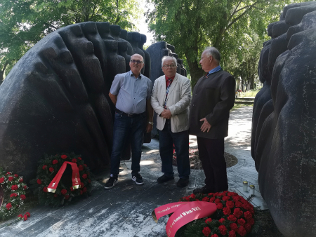 Commemoration ceremony at the memorial to all the fallen partisans in Austria in the Central Cemetery in Vienna